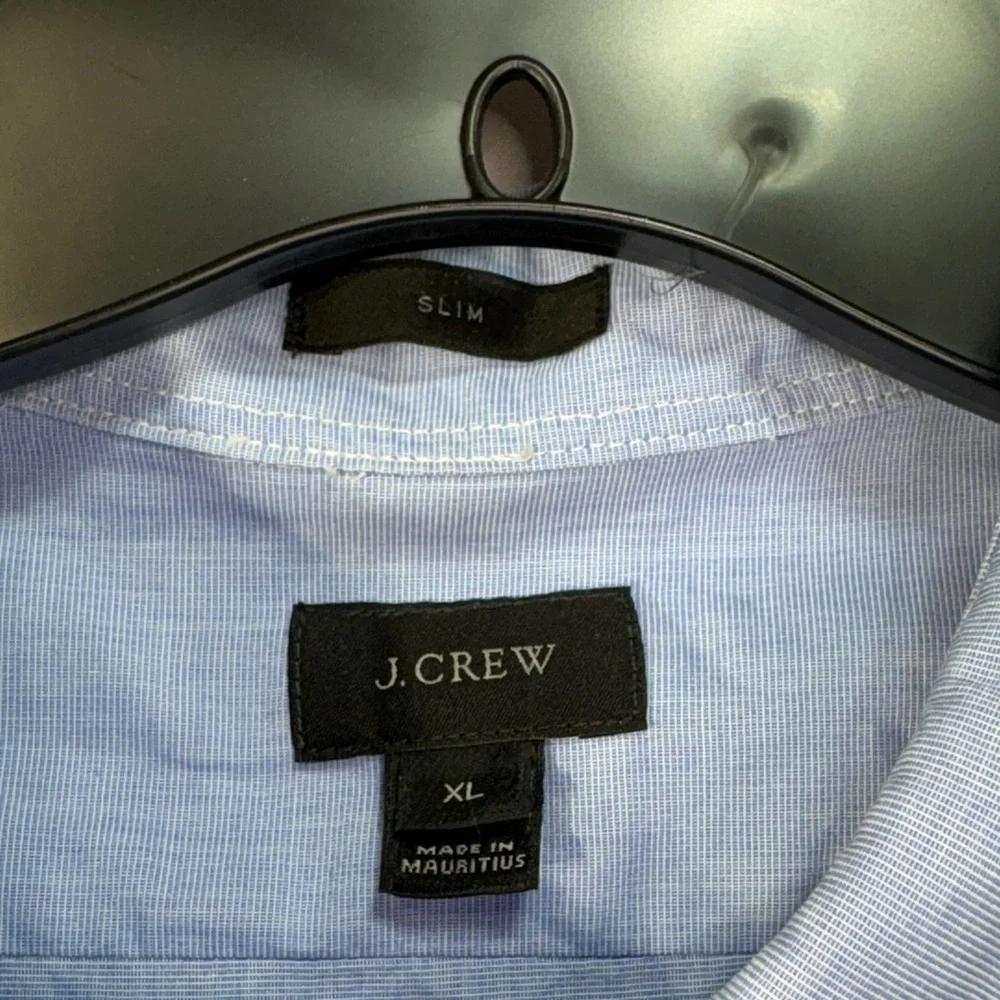 🏍️ J. Crew slim Sky Blue Casual cotton Button-Down Shirt